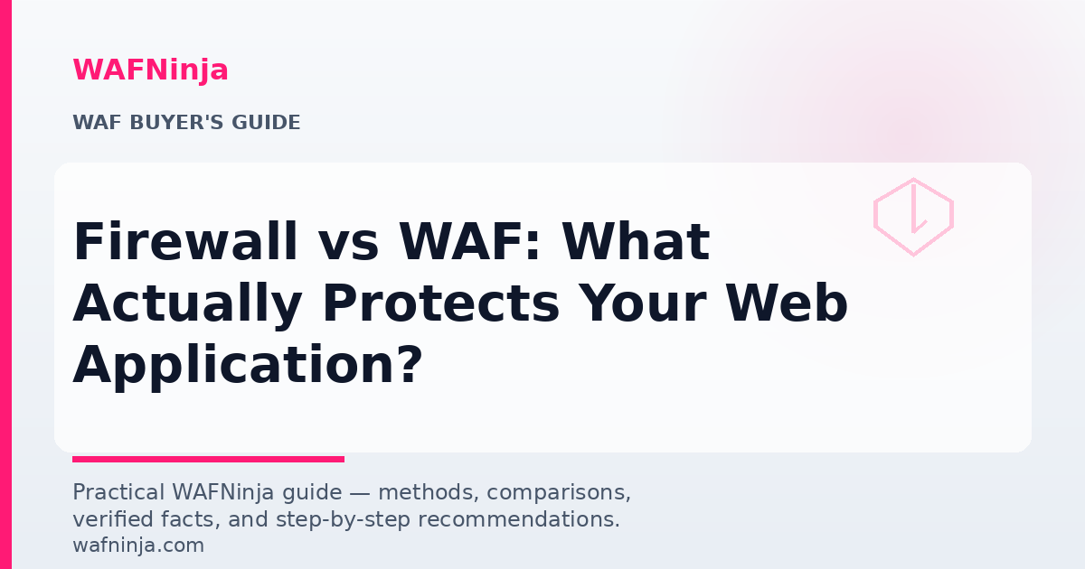 Firewall vs WAF: What Actually Protects Your Web Application?