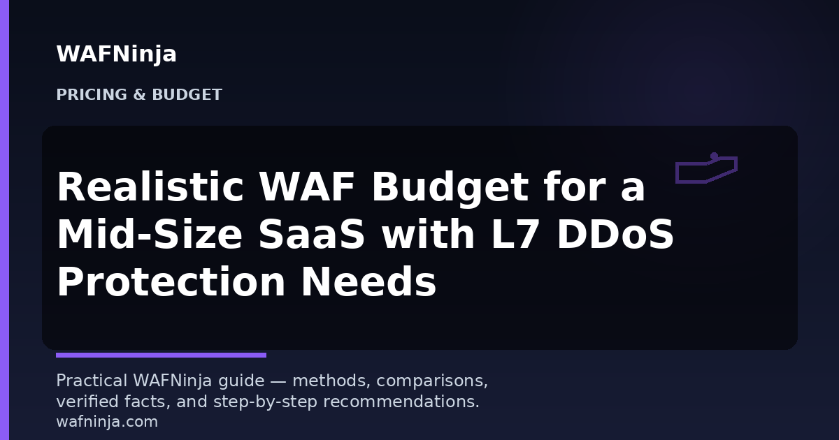 Realistic WAF Budget for a Mid-Size SaaS with L7 DDoS Protection Needs