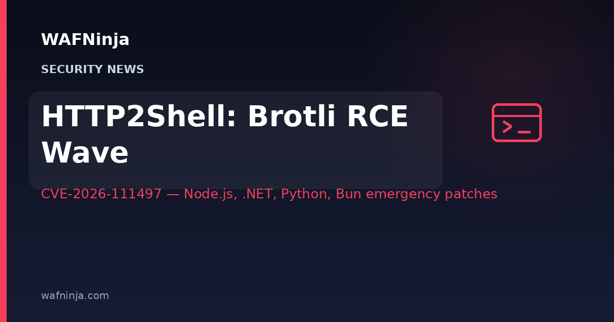 HTTP2Shell: Brotli Flaw CVE-2026-111497 Has Outgrown Node.js — Emergency .NET Patches, Python and Bun Updates, and a Fix That Sat in the Source for Seven Months