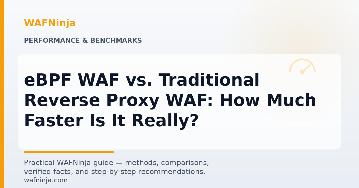 eBPF WAF vs. Traditional Reverse Proxy WAF: How Much Faster Is It Really?