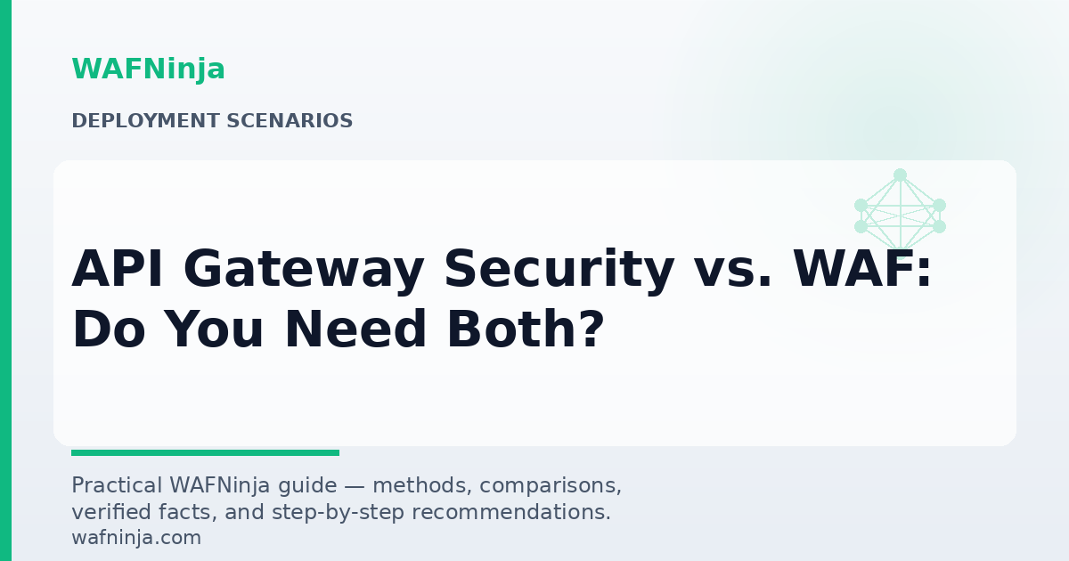API Gateway Security vs. WAF: Do You Need Both?