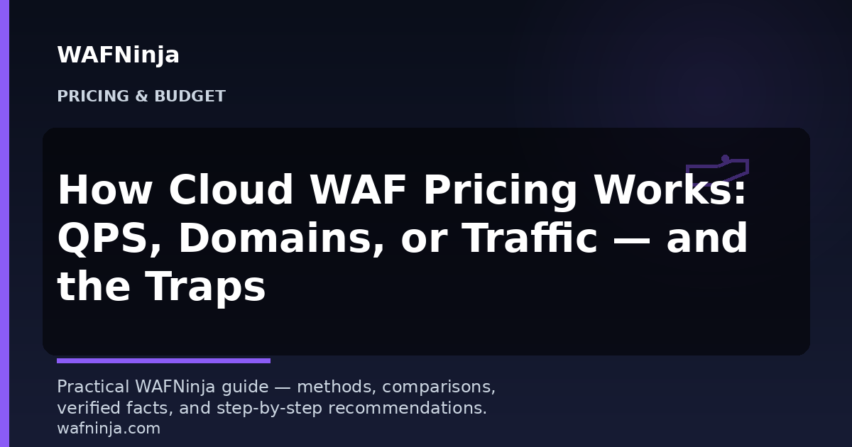 How Cloud WAF Pricing Works: QPS, Domains, or Traffic — and the Traps