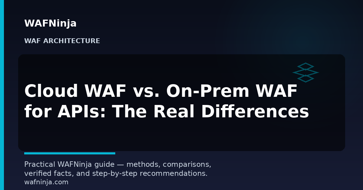 Cloud WAF vs. On-Prem WAF for APIs: The Real Differences