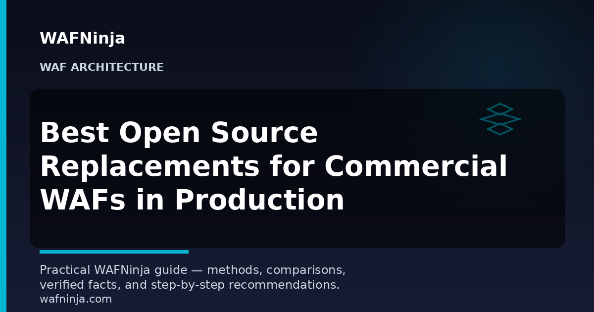 Best Open Source Replacements for Commercial WAFs in Production
