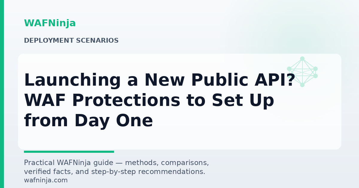 Launching a New Public API? WAF Protections to Set Up from Day One