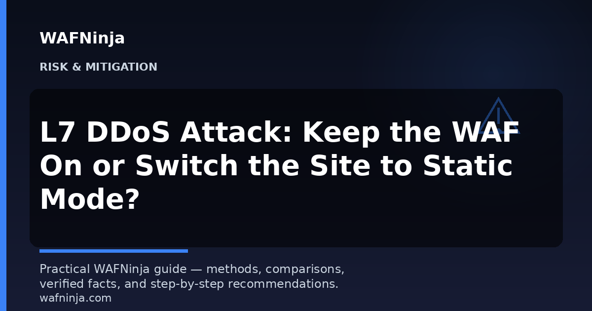 L7 DDoS Attack: Keep the WAF On or Switch the Site to Static Mode?