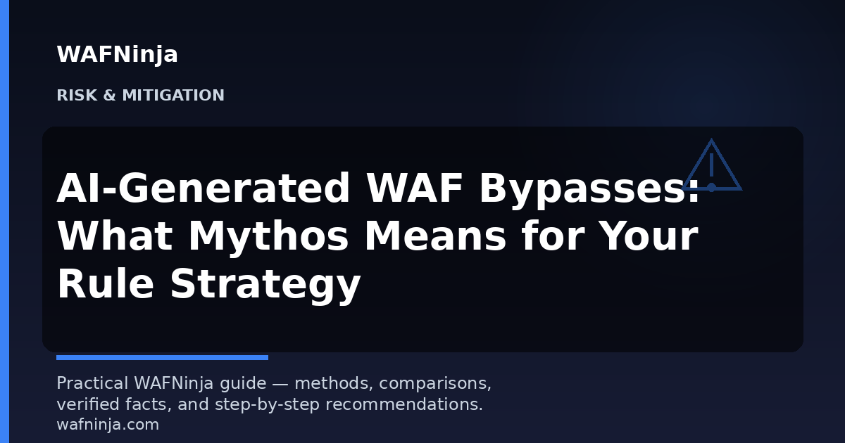 AI-Generated WAF Bypasses: What Mythos Means for Your Rule Strategy