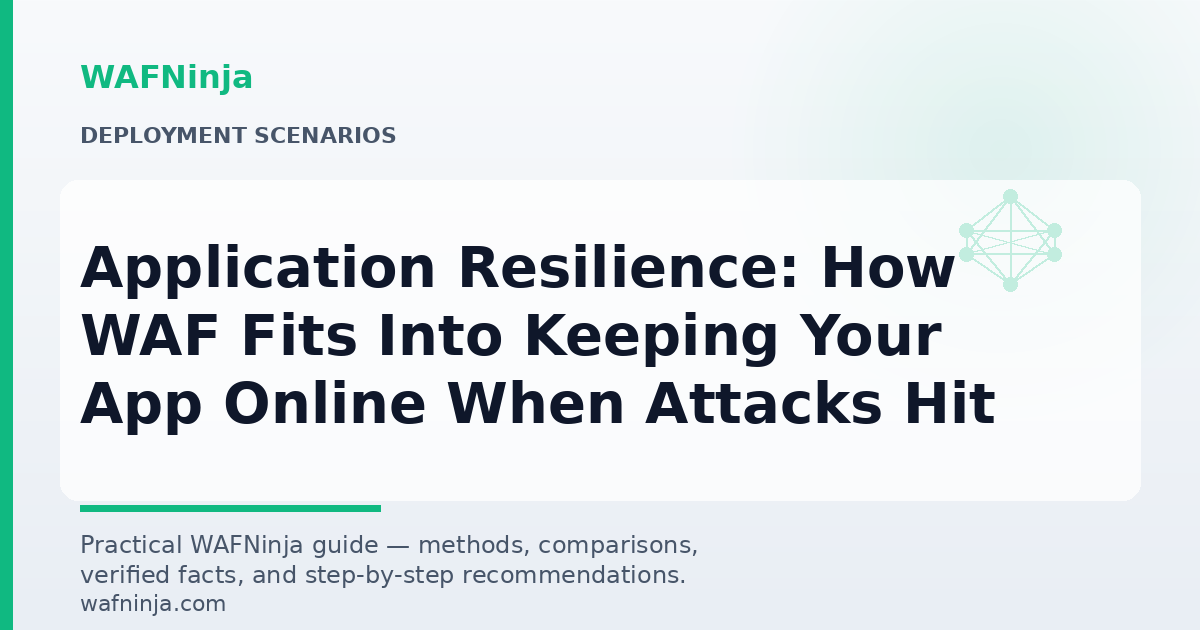 Application Resilience: How WAF Fits Into Keeping Your App Online When Attacks Hit