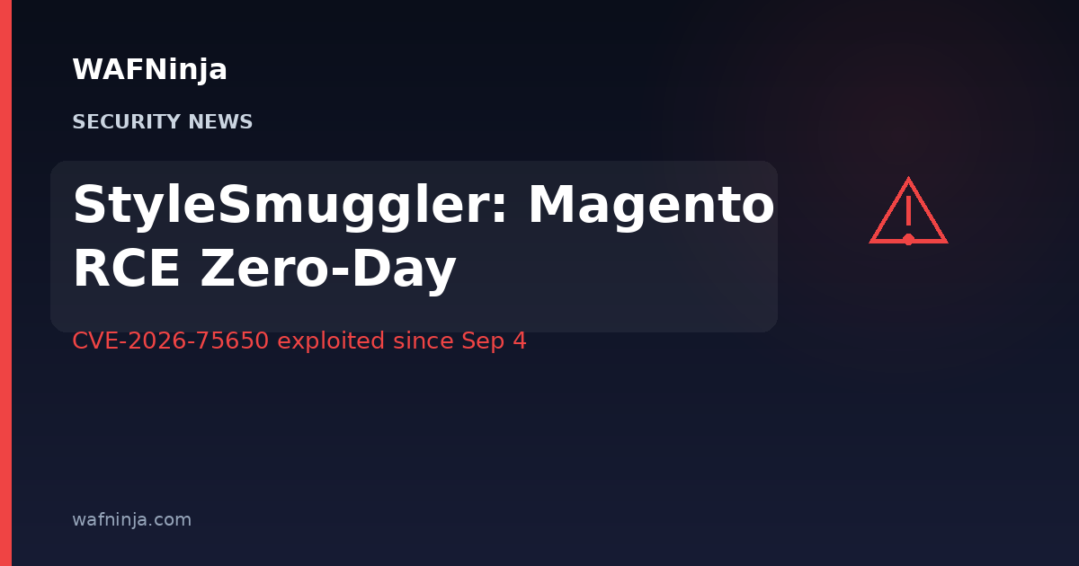 StyleSmuggler CVE-2026-75650: Zero-Day RCE Actively Exploited Against Magento and Adobe Commerce