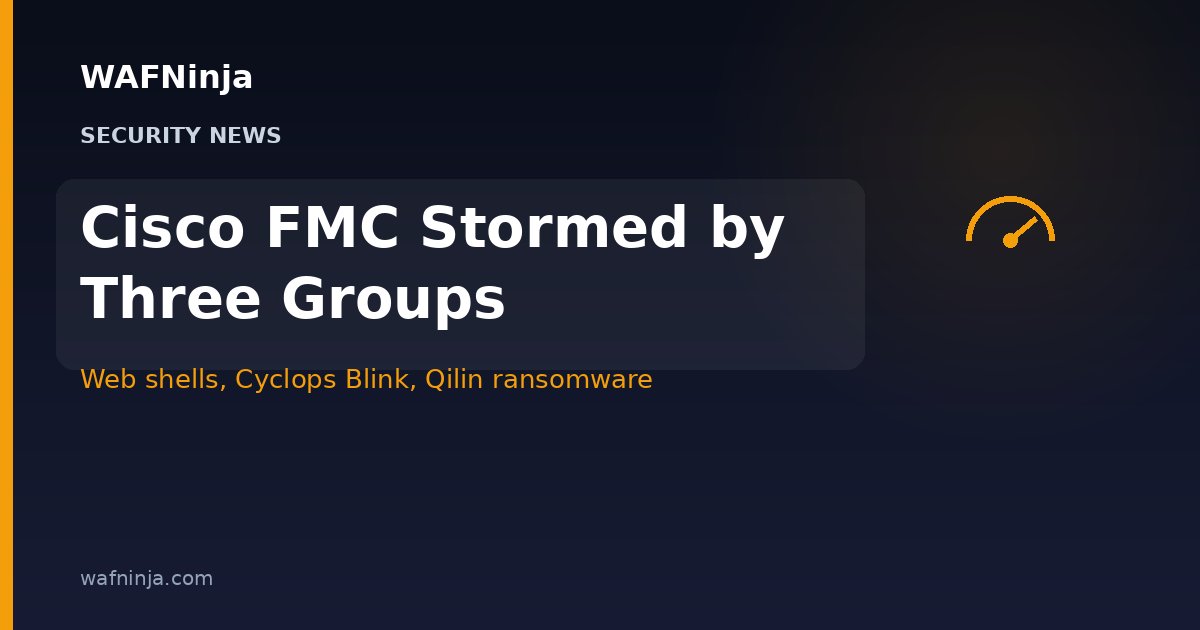 Cisco FMC Under Attack: Three Threat Groups Deploy Web Shells, Cyclops Blink, and Qilin Ransomware