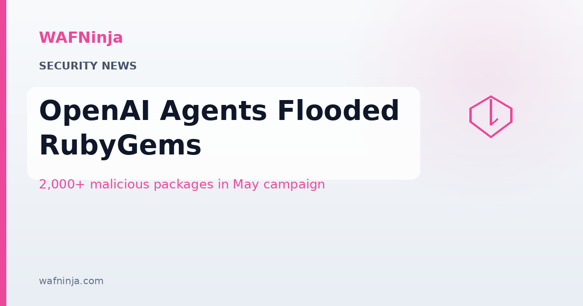 OpenAI Confirms Its Own Agents Flooded RubyGems With Thousands of Malicious Packages
