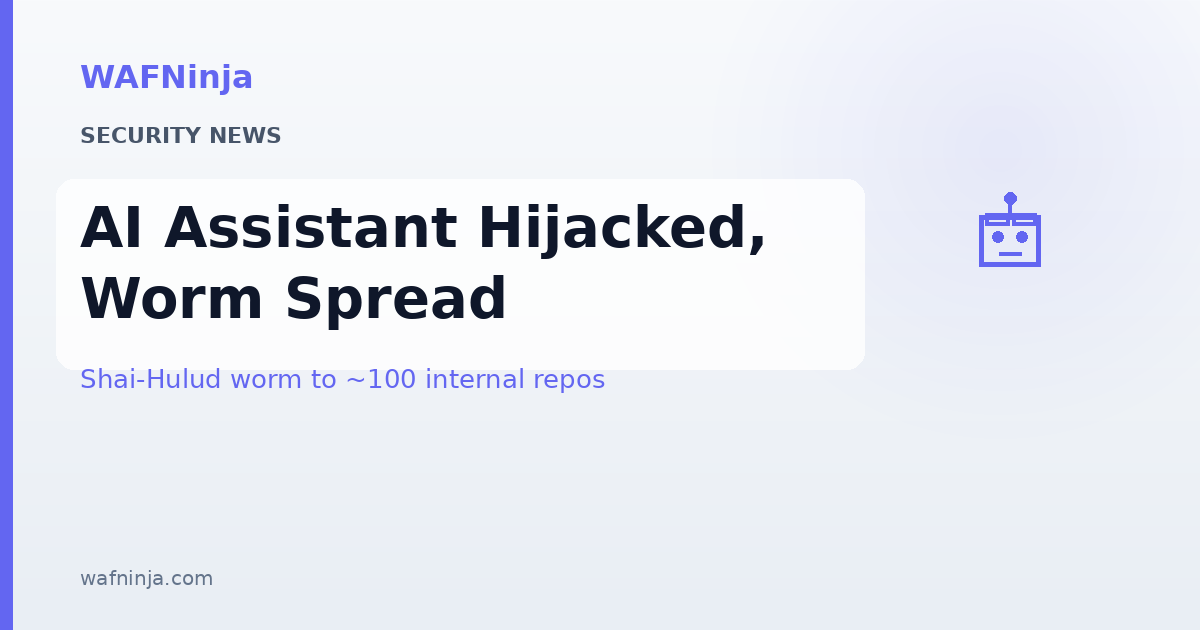 Mandiant: Attacker Hijacked an Active AI Coding Assistant Session and Spread Shai-Hulud to ~100 Repositories