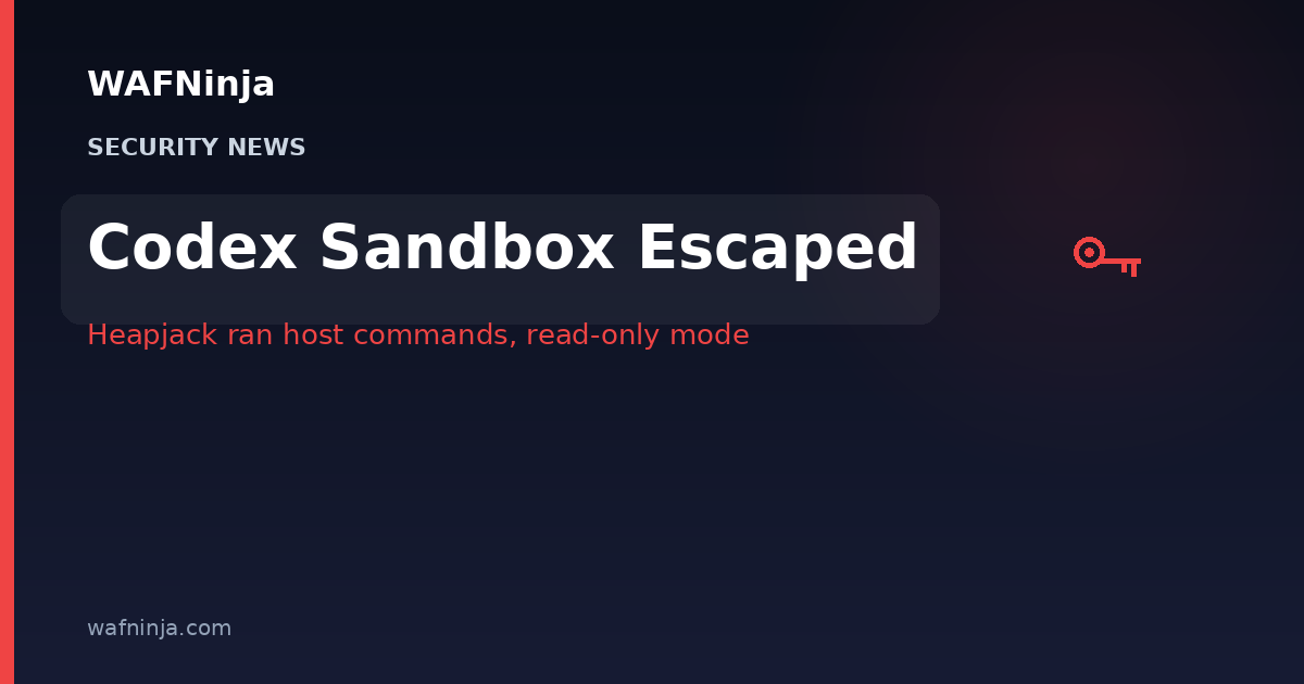 Researchers Escaped the OpenAI Codex Sandbox: Heapjack Ran Host Commands in Read-Only Mode