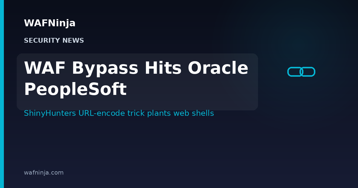 One URL-Encoded Character Bypasses WAF Rules: ShinyHunters-Linked UNC6240 Expands Oracle PeopleSoft Attacks and Deploys Web Shells