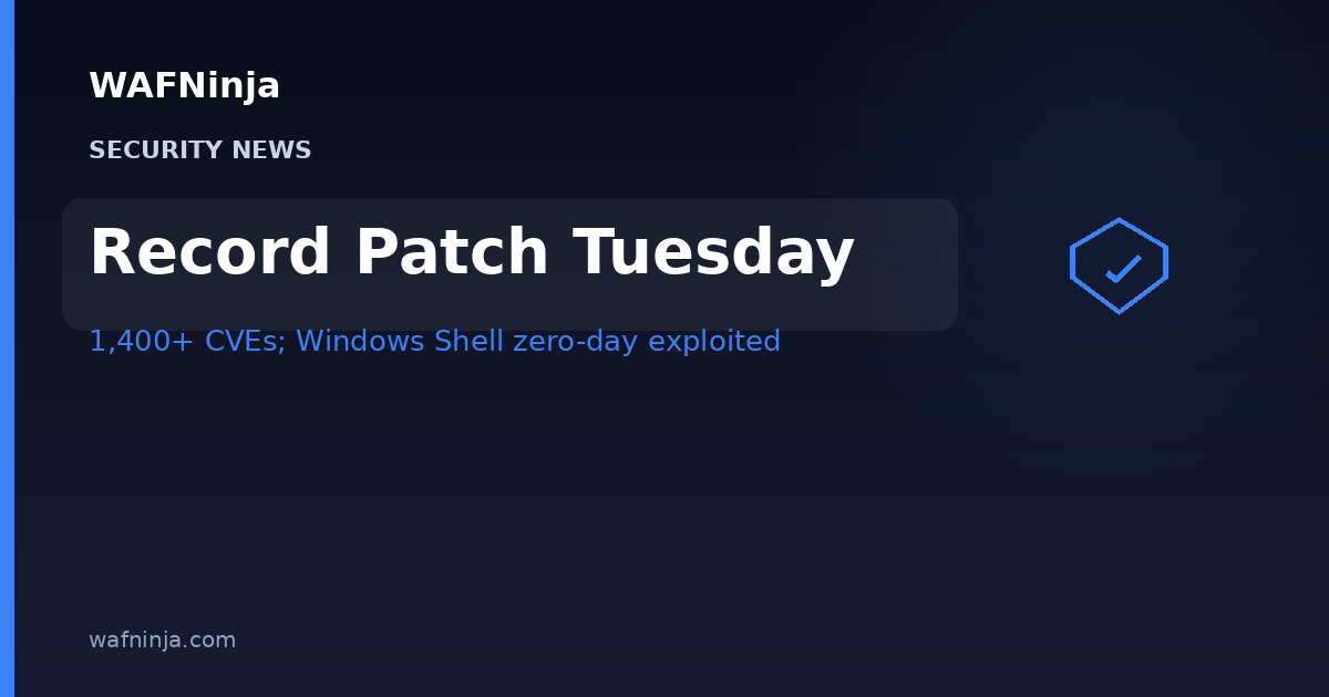 Microsoft's October Patch Tuesday Breaks Every Record With More Than 1,400 CVEs — the One Exploited Zero-Day, CVE-2026-96951, Evades Mark of the Web